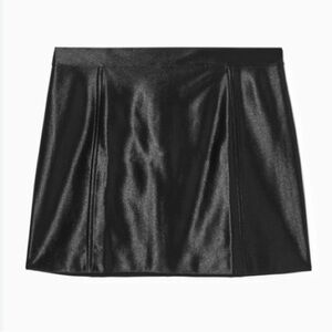 Elegant Black Women's Satin Skirt